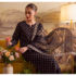 Black Digital Printed 3 Piece Suit | Floral Polka Dot Collection